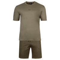 BOSS mens pyjamas, short - Relax Short Set, 2-piece, shorty, cotton Green M (Medium)