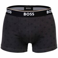 BOSS mens boxer shorts, 3-pack - Trunk 3P Power Design, cotton stretch, plain/patterned Black/Grey M (Medium)
