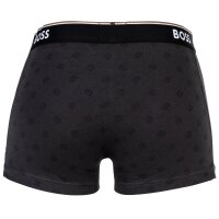 BOSS mens boxer shorts, 3-pack - Trunk 3P Power Design, cotton stretch, plain/patterned Black/Grey M (Medium)