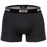 BOSS mens boxer shorts, 3-pack - Trunk 3P Power Design, cotton stretch, plain/patterned Black/Grey M (Medium)