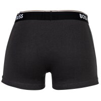 BOSS mens boxer shorts, 3-pack - Trunk 3P Power Design, cotton stretch, plain/patterned Black/Grey M (Medium)
