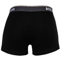 BOSS mens boxer shorts, 3-pack - Trunk 3P Power Design, cotton stretch, plain/patterned Black/Grey M (Medium)