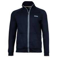 BOSS Herren Sweatjacke - Authentic Jacket Z , Zip, Stehkragen, Baumwolle