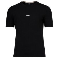 BOSS Herren T-Shirt - Unique T-Shirt, Rundhals, Baumwoll Stretch, Logo Schwarz M