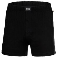 BOSS Herren Boxershorts, 2er Pack - Jersey Boxer, Cotton Stretch, einfarbig Schwarz S