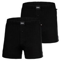 BOSS mens boxer shorts, 2-pack - jersey boxers, cotton stretch, single-coloured Black S (Small)