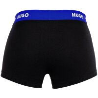 HUGO Herren Boxershorts, 3er Pack - Trunk Triplet, Cotton Stretch, Logo Schwarz/Rot/Blau/Grau M