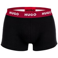 HUGO Herren Boxershorts, 3er Pack - Trunk Triplet, Cotton Stretch, Logo Schwarz/Rot/Blau/Grau M