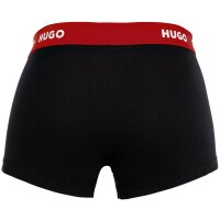 HUGO Herren Boxershorts, 3er Pack - Trunk Triplet, Cotton Stretch, Logo Schwarz/Rot/Blau/Grau M