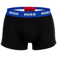 HUGO mens boxer shorts, 3-pack - TrunkTriplet, cotton stretch, logo Black/red/blue/grey M (Medium)