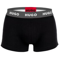 HUGO mens boxer shorts, 3-pack - TrunkTriplet, cotton stretch, logo Black/red/blue/grey M (Medium)