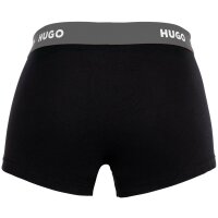 HUGO mens boxer shorts, 3-pack - TrunkTriplet, cotton stretch, logo Black/red/blue/grey M (Medium)