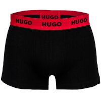 HUGO mens boxer shorts, 3-pack - TrunkTriplet, cotton stretch, logo Black/red/olive M (Medium)