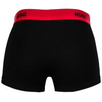 HUGO mens boxer shorts, 3-pack - TrunkTriplet, cotton stretch, logo Black/red/olive M (Medium)