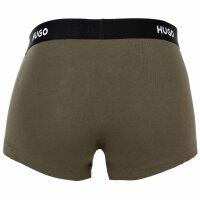 HUGO mens boxer shorts, 3-pack - TrunkTriplet, cotton stretch, logo Black/red/olive M (Medium)