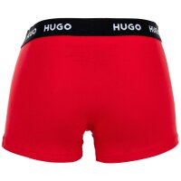 HUGO mens boxer shorts, 3-pack - TrunkTriplet, cotton stretch, logo Black/red/olive M (Medium)