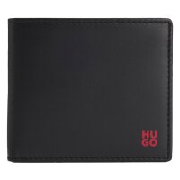 HUGO Herren Geldbörse, Rindsleder - Tibby N 4cc coin, Münzfach, 9,5x11x2,5cm (HxBxT) Schwarz