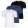 HUGO mens T-shirt, 3-pack - round neck, short sleeves, logo, cotton, uni Black/blue/white M (Medium)