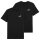 PUMA Mens T-Shirt Pack of 2 - ESS Small No. 1 Logo Tee , round neck, short sleeve, uni Black S (Small)