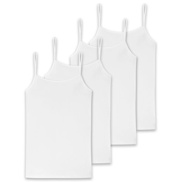 SCHIESSER Women Spaghetti Top, 4-Pack - Single Jersey, Series 95/5, uni White S (Small)