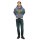 Superdry Herren Hoodie - VI Tokyo Relaxed Hood, Kapuze, Vintage Cracked Print, einfarbig Blau L