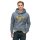 Superdry Men’s Hoodie - VI Tokyo Relaxed Hood, Hood, Vintage Cracked Print, plain Blue M (Medium)