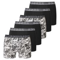 SCHIESSER Boys Shorts 6-Pack - Series "95/5", Underpants, Organic Cotton Black/White 176