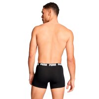 PUMA Men Boxer Trunks, 2-Pack - Everyday Basic Boxers 2P, Cotton Stretch, Solid Colour Black/White M (Medium)