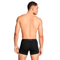 PUMA Men Boxer Trunks, 2-Pack - Everyday Basic Boxers 2P, Cotton Stretch, Solid Colour Black M (Medium)