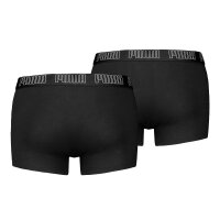 PUMA Men Boxer Shorts, 2-Pack - Everyday Trunks 2P, Cotton Stretch, Solid Colour Black L (Large)