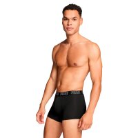 PUMA Men Boxer Shorts, 2-Pack - Everyday Trunks 2P, Cotton Stretch, Solid Colour Black M (Medium)