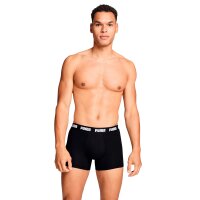 PUMA Men Boxer Shorts, 3-Pack - Everyday Boxers 3P, Cotton Stretch, Solid Colour Black/White L (Large)