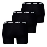 PUMA Herren Boxershorts, 3er Pack - Everyday Boxers 3P, Cotton Stretch, einfarbig Schwarz/Weiß M