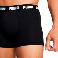 PUMA Herren Boxershorts, 3er Pack - Everyday Boxers 3P, Cotton Stretch, einfarbig Schwarz/Weiß M