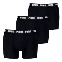 PUMA Men Boxer Shorts, 3-Pack - Everyday Boxers 3P, Cotton Stretch, Solid Colour Black/White M (Medium)