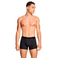 PUMA Herren Boxershorts, 3er Pack - Everyday Boxers 3P, Cotton Stretch, einfarbig Schwarz/Grau M