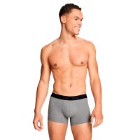 PUMA Men Boxer Shorts, 3-Pack - Everyday Boxers 3P, Cotton Stretch, Solid Colour Black/Grey M (Medium)