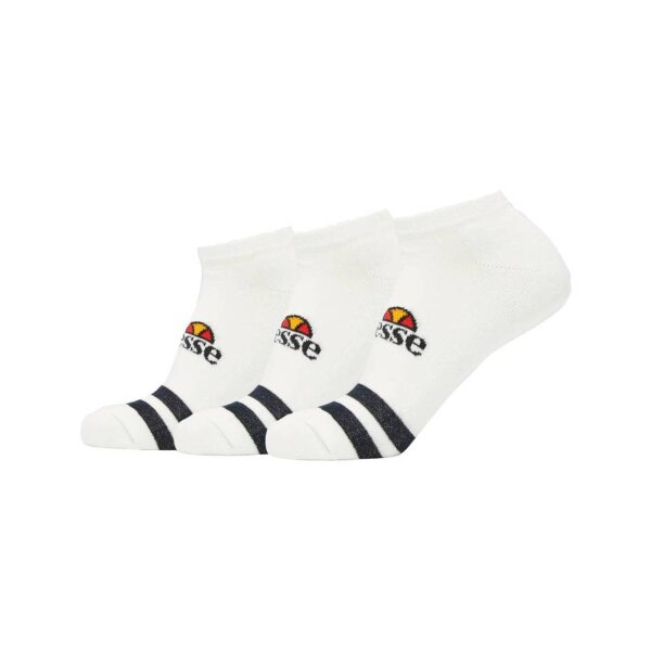 ellesse unisex sneaker socks MELNA, 3 pairs - trainer liner, sport, logo White 37-42.5 (4-8 UK)