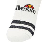 ellesse Unisex Sneaker Socken MELNA, 3 Paar - Trainer Liner, Sport, Logo Weiß 37-42.5