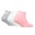 PUMA children sneaker socks, 3-pack – plain sneaker 3P, logo, single colour Grey/White/Light pink 27-30
