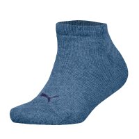 PUMA children sneaker socks, 3-pack – plain sneaker 3P, logo, single colour Denim Blue 39-42