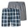 SCHIESSER mens woven boxer shorts, 2-pack - woven fabric, pants, cotton Blue/Grey S (Small)