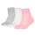PUMA Kinder Quarter Socken, 3er Pack - Plain Quarter 3P, Logos, einfarbig Grau/Weiß/Rosa 27-30