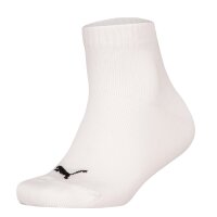PUMA Kids Quarter Socks, 3-Pack - Plain Quarter 3P, Logos, single colour Black/White/Grey 35-38