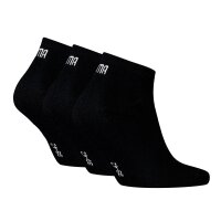 PUMA Unisex Sneaker Socks, 3-Pack - Sneaker Plain 3P, Logo, single-coloured Black 35-38 (2.5-5 UK)