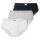 SCHIESSER womens Brazilian panties, 3-pack - 3-pack Brazilian, stretch cotton, plain Black/Grey/White S (Small)