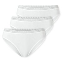 SCHIESSER Damen Rio-Slips, 3er Pack - 3Pack Rio Slip, Stretch Cotton, uni Weiß 4XL