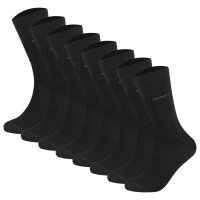 Camano Unisex Socken - Soft Socks, einfarbig, 8er Pack Schwarz 39-42
