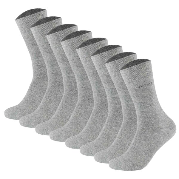 Camano Unisex Socken - Soft Socks, einfarbig, 8er Pack Grau 35-38