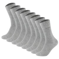 Camano Unisex Socken - Soft Socks, einfarbig, 8er Pack Grau 35-38